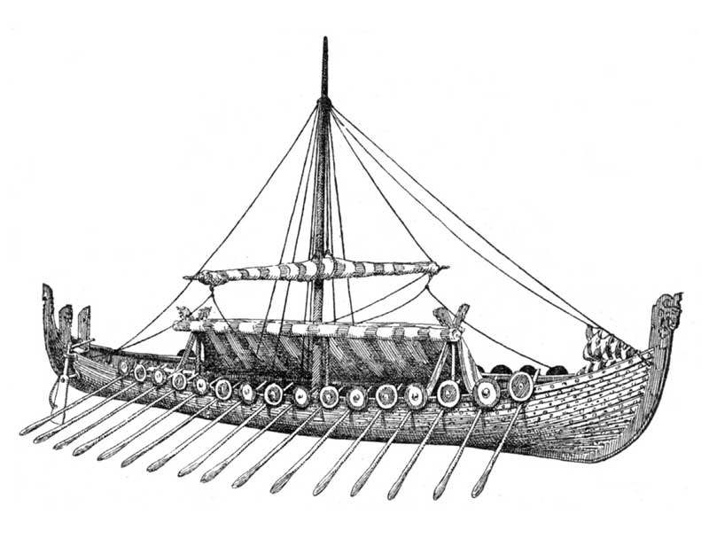 dibujo barco vikingo